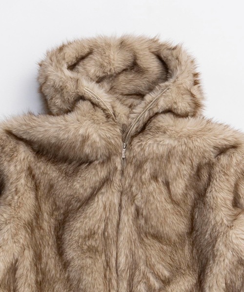 フェイクファーフードパーカー / Fake Fur Hooded Hoodie（その他