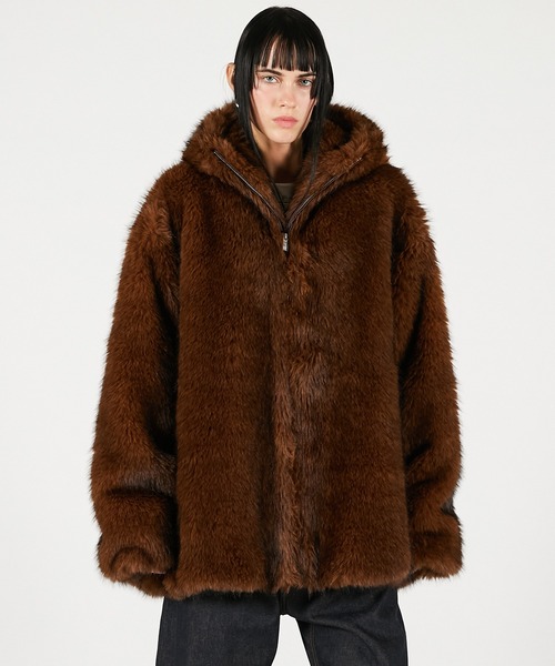 フェイクファーフードパーカー / Fake Fur Hooded Hoodie（その他
