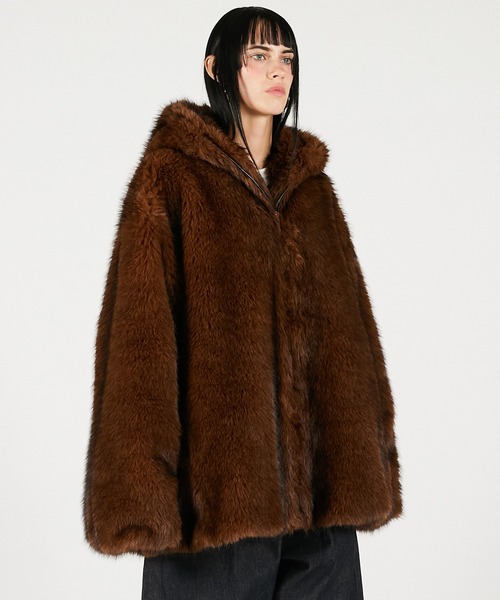 PRANK PROJECT フード付きコート 2025Winter Pre-Order】フェイクファーフードパーカー / Fake