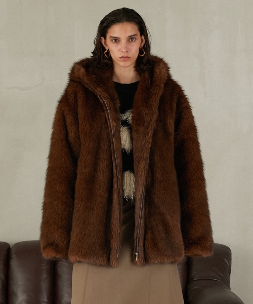 フェイクファーフードパーカー / Fake Fur Hooded Hoodie（その他