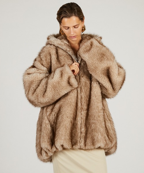 フェイクファーフードパーカー / Fake Fur Hooded Hoodie（その他