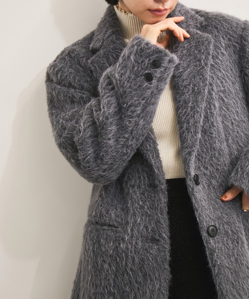 le cercle ADAM ET ROPE'(ルセルクルアダムエロペ)の「パラダイスシャギージャコット(テーラードジャケット・レディース・チャコールグレー/ベージュ系・FREE)」の21枚目の写真