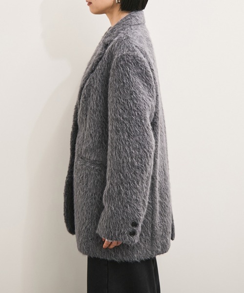 le cercle ADAM ET ROPE'(ルセルクルアダムエロペ)の「パラダイスシャギージャコット(テーラードジャケット・レディース・チャコールグレー/ベージュ系・FREE)」の20枚目の写真