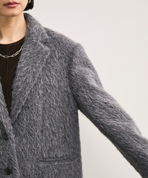le cercle ADAM ET ROPE'(ルセルクルアダムエロペ)の「パラダイスシャギージャコット(テーラードジャケット・レディース・チャコールグレー/ベージュ系・FREE)」の17枚目の写真