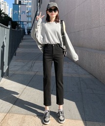 【URGE:】ハイウエスト クロップド パンツ