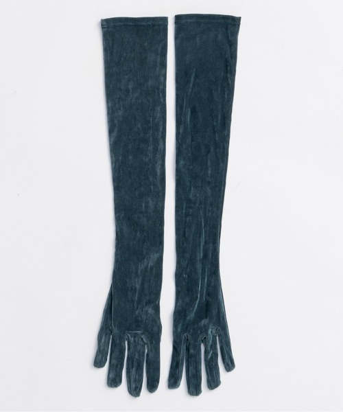 MAISON SPECIAL(メゾンスペシャル)の「Velour Gloves / ベロアグローブ(手袋・レディース・アイボリー/ブラック/グリーン/グレー・FREE)」の1枚目の写真