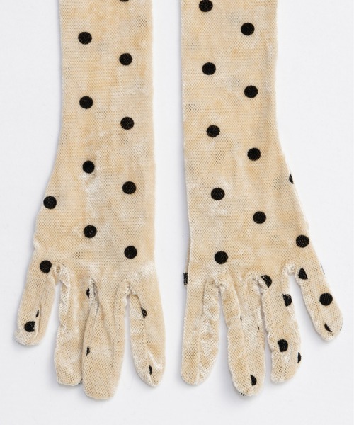 MAISON SPECIAL(メゾンスペシャル)の「Velour Gloves / ベロアグローブ(手袋・レディース・アイボリー/ブラック/グリーン/グレー・FREE)」の8枚目の写真