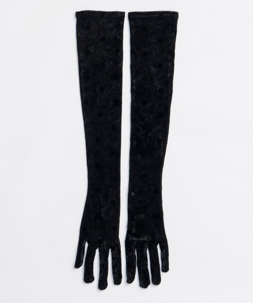 MAISON SPECIAL(メゾンスペシャル)の「Velour Gloves / ベロアグローブ(手袋・レディース・アイボリー/ブラック/グリーン/グレー・FREE)」の9枚目の写真