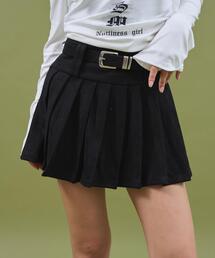 dispark（ディスパーク）の「DISPARK/【25年秋冬新作】ダブルループプリーツミニスカパン（スカート）」