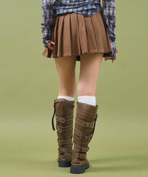 dispark（ディスパーク）の「DISPARK/ダブルループプリーツミニスカパン（スカート・レディース・ブラック/ブラウン・FREE）」の11枚目の写真