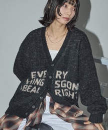 Anchor Smith（アンカー スミス）の「フェザーヤーンレタリングニットカーディガン（カーディガン/ボレロ）」