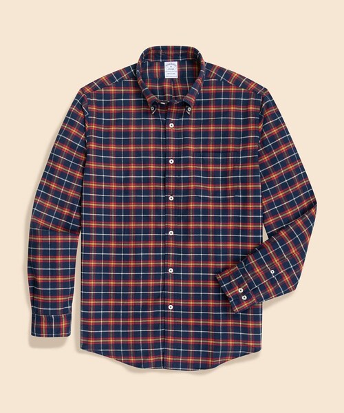 BROOKS BROTHERS(ブルックスブラザーズ)の「フランネル タータンチェック カジュアルシャツ Regular Fit(シャツ/ブラウス・メンズ・ネイビー/パープル/ブラウン/グリーン/ブルー/カーキ・SMALL/MEDIUM/LARGE/X-SMALL/X-LARGE)」の4枚目の写真