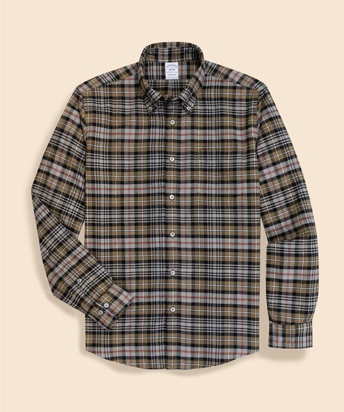 BROOKS BROTHERS(ブルックスブラザーズ)の「フランネル タータンチェック カジュアルシャツ Regular Fit(シャツ/ブラウス・メンズ・ネイビー/パープル/ブラウン/グリーン/ブルー/カーキ・SMALL/MEDIUM/LARGE/X-SMALL/X-LARGE)」の2枚目の写真