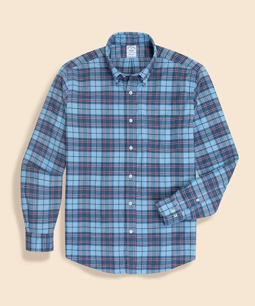BROOKS BROTHERS(ブルックスブラザーズ)の「フランネル タータンチェック カジュアルシャツ Regular Fit(シャツ/ブラウス・メンズ・ネイビー/パープル/ブラウン/グリーン/ブルー/カーキ・SMALL/MEDIUM/LARGE/X-SMALL/X-LARGE)」の5枚目の写真