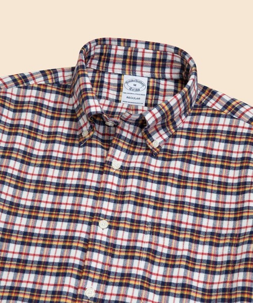 BROOKS BROTHERS(ブルックスブラザーズ)の「フランネル タータンチェック カジュアルシャツ Regular Fit(シャツ/ブラウス・メンズ・ネイビー/パープル/ブラウン/グリーン/ブルー/カーキ・SMALL/MEDIUM/LARGE/X-SMALL/X-LARGE)」の7枚目の写真