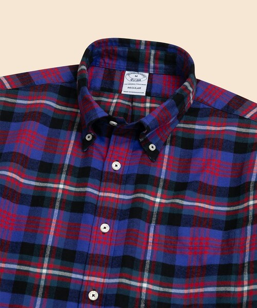 BROOKS BROTHERS(ブルックスブラザーズ)の「フランネル タータンチェック カジュアルシャツ Regular Fit(シャツ/ブラウス・メンズ・ネイビー/パープル/ブラウン/グリーン/ブルー/カーキ・SMALL/MEDIUM/LARGE/X-SMALL/X-LARGE)」の17枚目の写真