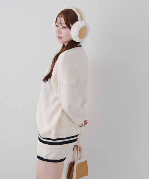 continuer de NICE CLAUP（コンティニューデナイスクラップ）の「【セットアップ】ジップカーデ＆ニットパンツセット（セットアップ・レディース・グレー/アイボリー/ネイビー・FREE）」の22枚目の写真