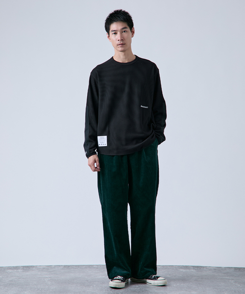 B.C STOCK(ベーセーストック)の「【OLIVEDRAB/オリーブドラブ】サーマルクルーネック ロングスリーブTシャツ(Tシャツ/カットソー・メンズ・ホワイト/ブラック/アイボリー・LARGE/MEDIUM)」の4枚目の写真
