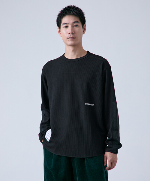B.C STOCK(ベーセーストック)の「【OLIVEDRAB/オリーブドラブ】サーマルクルーネック ロングスリーブTシャツ(Tシャツ/カットソー・メンズ・ホワイト/ブラック/アイボリー・LARGE/MEDIUM)」の5枚目の写真