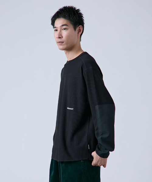B.C STOCK(ベーセーストック)の「【OLIVEDRAB/オリーブドラブ】サーマルクルーネック ロングスリーブTシャツ(Tシャツ/カットソー・メンズ・ホワイト/ブラック/アイボリー・LARGE/MEDIUM)」の6枚目の写真