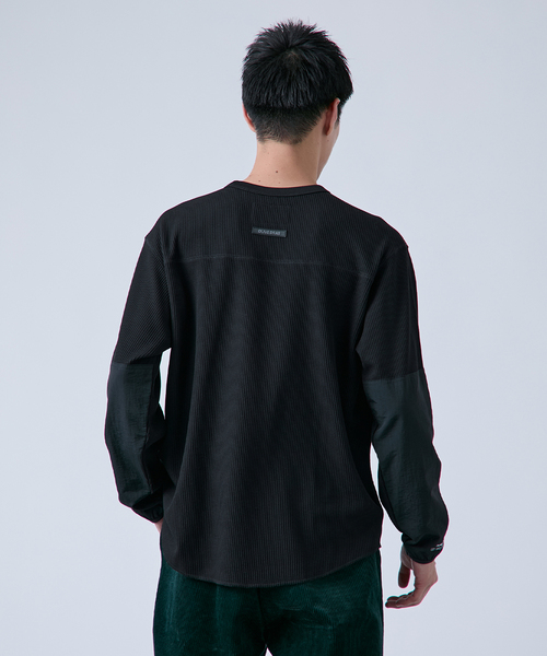 B.C STOCK(ベーセーストック)の「【OLIVEDRAB/オリーブドラブ】サーマルクルーネック ロングスリーブTシャツ(Tシャツ/カットソー・メンズ・ホワイト/ブラック/アイボリー・LARGE/MEDIUM)」の7枚目の写真