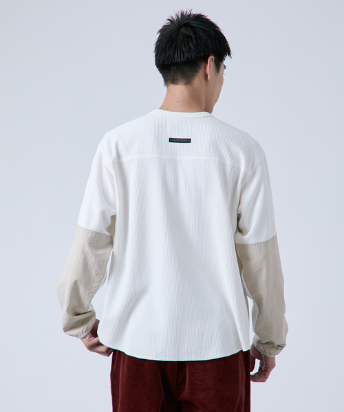 B.C STOCK(ベーセーストック)の「【OLIVEDRAB/オリーブドラブ】サーマルクルーネック ロングスリーブTシャツ(Tシャツ/カットソー・メンズ・ホワイト/ブラック/アイボリー・LARGE/MEDIUM)」の11枚目の写真