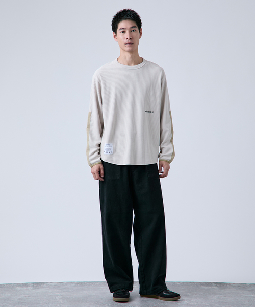 B.C STOCK(ベーセーストック)の「【OLIVEDRAB/オリーブドラブ】サーマルクルーネック ロングスリーブTシャツ(Tシャツ/カットソー・メンズ・ホワイト/ブラック/アイボリー・LARGE/MEDIUM)」の12枚目の写真