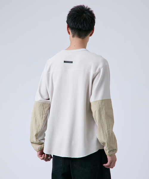 B.C STOCK(ベーセーストック)の「【OLIVEDRAB/オリーブドラブ】サーマルクルーネック ロングスリーブTシャツ(Tシャツ/カットソー・メンズ・ホワイト/ブラック/アイボリー・LARGE/MEDIUM)」の15枚目の写真