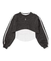 ZIDDY | 【 ニコ☆プチ 掲載 】メランジニット＆長袖リブTシャツセット(130~160cm)(アンサンブル)