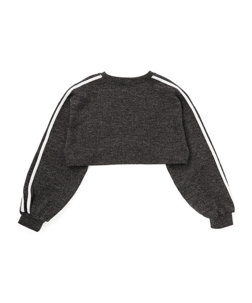 ZIDDY（ジディ）の「【 ニコ☆プチ 掲載 】メランジニット＆長袖リブTシャツセット(130~160cm)（アンサンブル・キッズ・ブラック/グレー・150cm/130cm/140cm/FREE）」の10枚目の写真