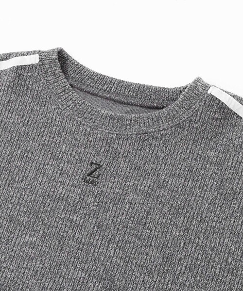 ZIDDY（ジディ）の「【 ニコ☆プチ 掲載 】メランジニット＆長袖リブTシャツセット(130~160cm)（アンサンブル・キッズ・ブラック/グレー・150cm/130cm/140cm/FREE）」の17枚目の写真