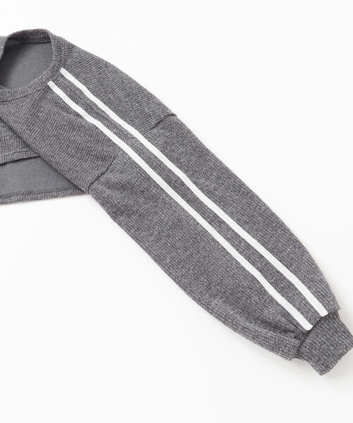 ZIDDY（ジディ）の「【 ニコ☆プチ 掲載 】メランジニット＆長袖リブTシャツセット(130~160cm)（アンサンブル・キッズ・ブラック/グレー・150cm/130cm/140cm/FREE）」の20枚目の写真