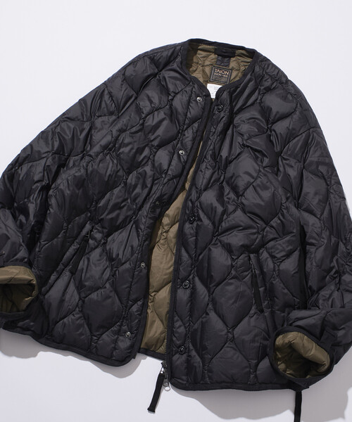 FREAK'S STORE(フリークスストア)の「限定展開 TAION/タイオン ミリタリー M65 ライナーWジップ ショートダウンジャケット-ソフトシェル / M65LSZBML-1 SHORT(ダウンジャケット/コート・メンズ・オリーブ/ブラック・X-LARGE/LARGE/SMALL/MEDIUM)」の3枚目の写真