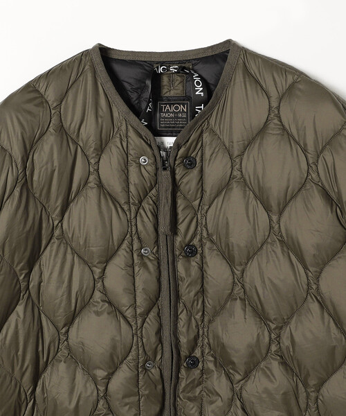 FREAK'S STORE(フリークスストア)の「限定展開 TAION/タイオン ミリタリー M65 ライナーWジップ ショートダウンジャケット-ソフトシェル / M65LSZBML-1 SHORT(ダウンジャケット/コート・メンズ・オリーブ/ブラック・X-LARGE/LARGE/SMALL/MEDIUM)」の7枚目の写真