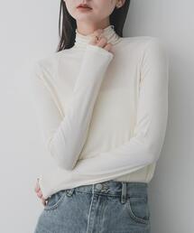 『毛玉防止』メローハイネックトップ