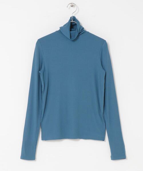 SENSE OF PLACE by URBAN RESEARCH(センスオブプレイスバイアーバンリサーチ)の「『毛玉防止』メローハイネックトップ(Tシャツ/カットソー・レディース・チャコールグレー/ブラック/ピンク/アイボリー/ブラウン系その他/ブルー・ONE)」の10枚目の写真