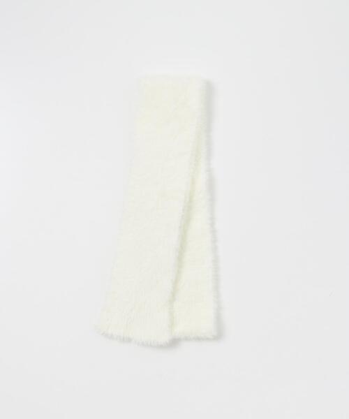 SENSE OF PLACE by URBAN RESEARCH（センスオブプレイスバイアーバンリサーチ）の「シャギーナローストール（マフラー・レディース・イエロー/ブラック/オフホワイト・ONE）」の10枚目の写真