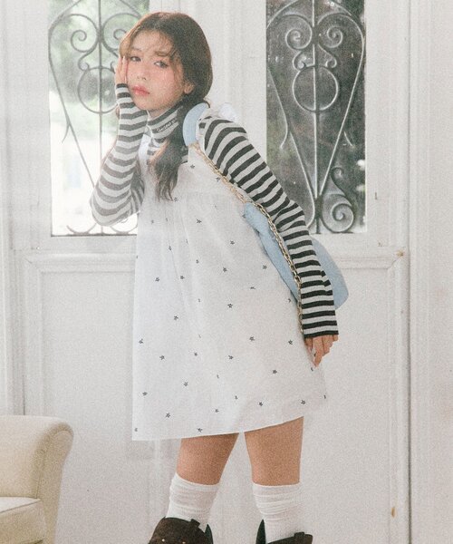 OLIVE des OLIVE（オリーブデオリーブ）の「【ふたばコラボ企画】ワンピース（ワンピース・レディース・ブラウン/オフホワイト・FREE）」の21枚目の写真