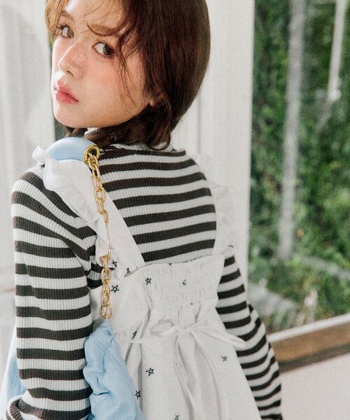 OLIVE des OLIVE（オリーブデオリーブ）の「【ふたばコラボ企画】ワンピース（ワンピース・レディース・ブラウン/オフホワイト・FREE）」の22枚目の写真