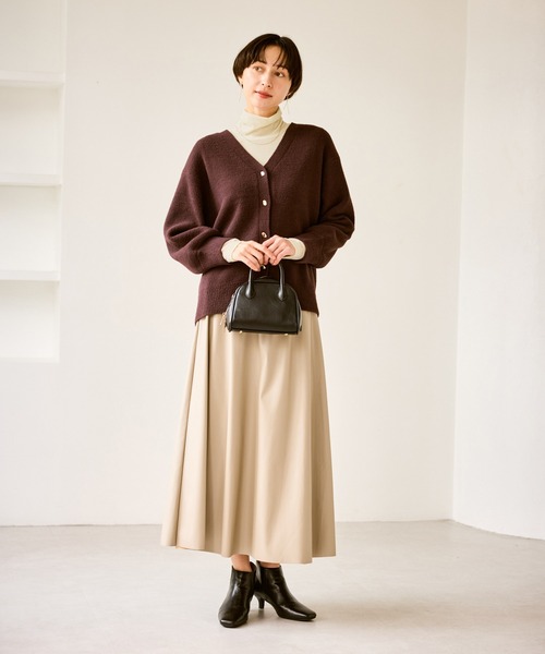 ROPE' PICNIC（ロペピクニック）の「シアートリコットベロアタートルトップス（Tシャツ/カットソー・レディース・オフホワイト/チャコールグレー・FREE）」の6枚目の写真