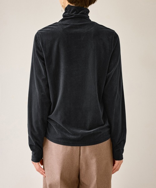 シアートリコットベロアタートルトップス（Tシャツ/カットソー）｜ROPE