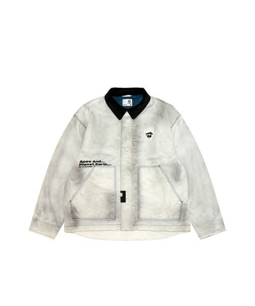 AAPE BY A BATHING APE(エーエイプバイアベイシングエイプ)の「AAPE MAIN JACKET(ミリタリージャケット・メンズ・ライトブラック/ホワイト系その他・LARGE/MEDIUM/SMALL/X-LARGE)」の2枚目の写真