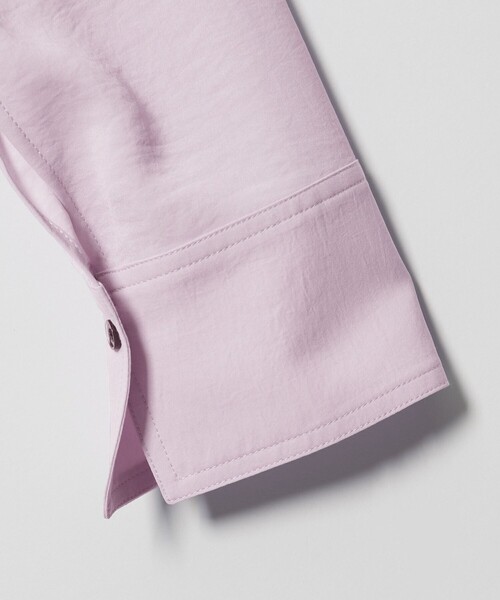 EMMEL REFINES(エメルリファインズ)の「<EMMEL REFINES>EM V/ポプリン オーバー シャツ(シャツ/ブラウス・レディース・ライラック/オフホワイト・FREE)」の9枚目の写真