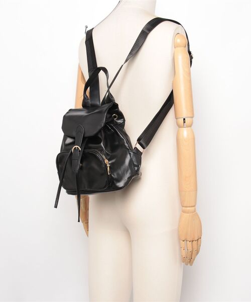 ヴィンテージ風 フェイクレザーミニリュック（バックパック/リュック