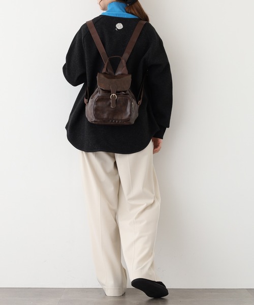 ヴィンテージ風 フェイクレザーミニリュック（バックパック/リュック