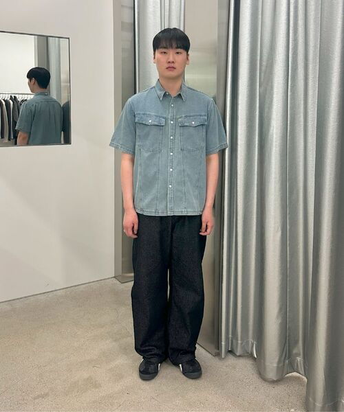 Millo Archive（ミロ アーカイブ）の「2ポケットデニムハーフシャツ[ブラック]（シャツ/ブラウス・メンズ・その他・MEDIUM/LARGE/X-LARGE/SMALL）」の2枚目の写真