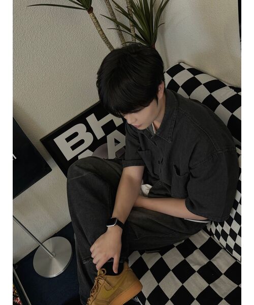 Millo Archive（ミロ アーカイブ）の「2ポケットデニムハーフシャツ[ブラック]（シャツ/ブラウス・メンズ・その他・MEDIUM/LARGE/X-LARGE/SMALL）」の3枚目の写真