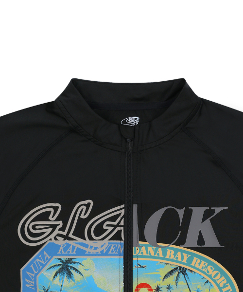 GLACK(グラック)の「GT145 ラゲージラベルグラフィック半袖ラッシュガード (ブラック)(Tシャツ/カットソー・レディース・その他・MEDIUM/LARGE)」の5枚目の写真