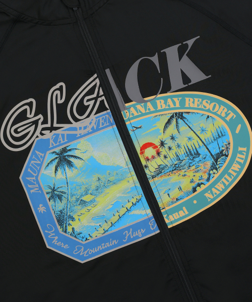GLACK(グラック)の「GT145 ラゲージラベルグラフィック半袖ラッシュガード (ブラック)(Tシャツ/カットソー・レディース・その他・MEDIUM/LARGE)」の6枚目の写真