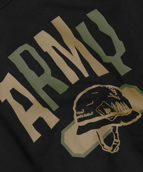 FRIZMWORKS（フリズムワークス）の「ARMY HELMET SWEATSHIRT _ BLACK（スウェット・メンズ・その他・SMALL/MEDIUM/LARGE/X-LARGE）」の5枚目の写真